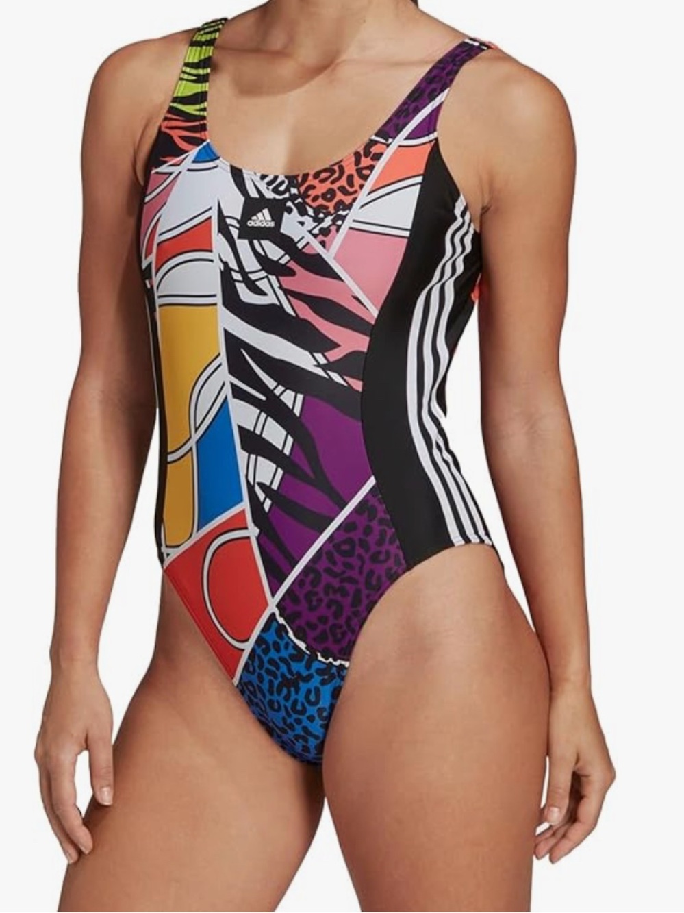 Adi Rich Mnisi collab One-Piece Swim Suit - Colorblock Print